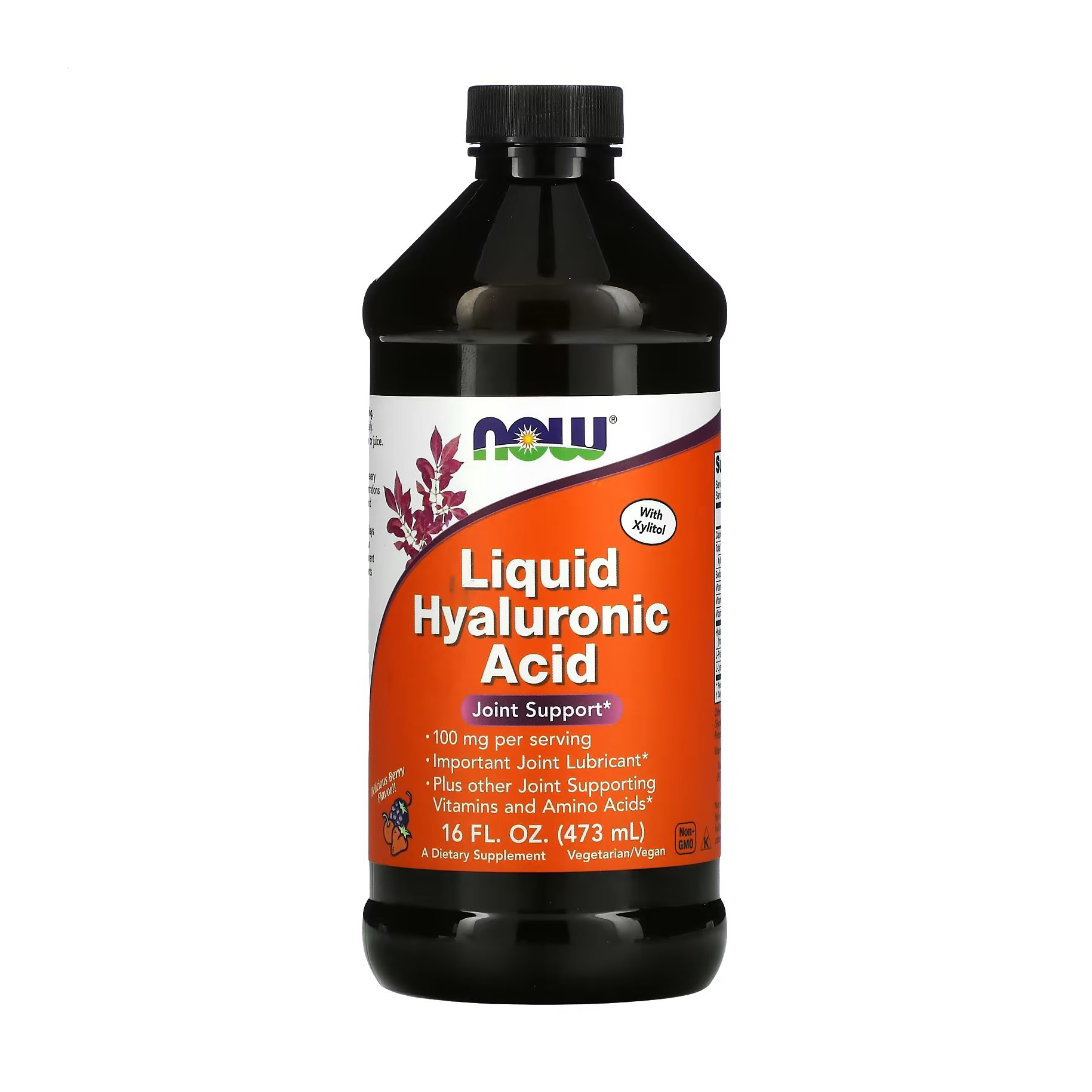 Гіалуронова кислота NOW foods Liquid Hyaluronic Acid 100 мг, в рідині, 473 мл